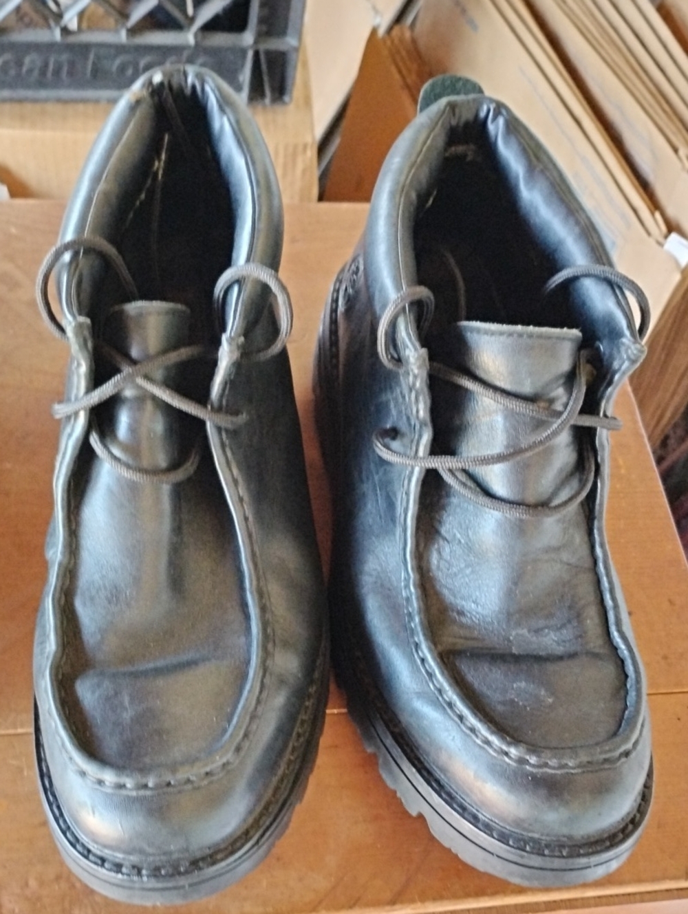 Timberland Black Leather Men's Work Hiking Boots Size 11